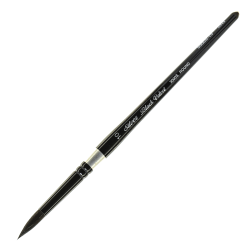 Silver Brush 3000S Black Velvet Series Paint Brush, Size 16, Round Bristle, Squirrel Hair/Synthetic Filament, Multicolor