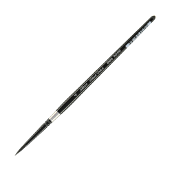 Silver Brush 3000S Black Velvet Series Paint Brush, Size 8, Round Bristle, Squirrel Hair/Synthetic Filament, Multicolor