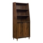 Sauder Harvey Park 71inH 5-Shelf Bookcase With Doors, Grand Walnut