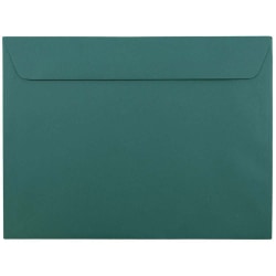 JAM Paper Booklet Envelopes, 9in x 12in, Gummed Seal, Teal, Pack Of 25 Envelopes