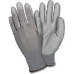 Safety Zone Poly Coated Knit Gloves - Polyurethane Coating - XXL Size - Gray - Knitted, Flexible, Comfortable, Breathable - For Industrial - 1 Dozen