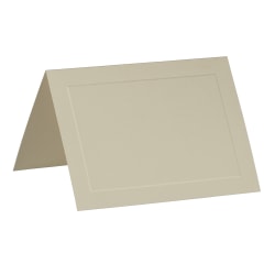 JAM Paper Fold-Over Cards, 5in x 6 5/8in, Ivory, Pack Of 25