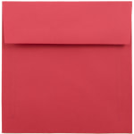 JAM Paper Color Square Invitation Envelopes, 6in x 6in, Gummed Seal, Red, Pack Of 25 Envelopes