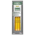 Dixon Phano China Markers, Yellow, Box Of 12