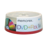 Memorex DVD+R Double Layer Recordable Media Spindle, 8.5GB/240 Minutes, Pack Of 15