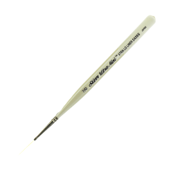 Silver Brush Ultra Mini Series Paint Brush, Size 12, Grass Comb Bristle, Taklon Filament, Pearl White