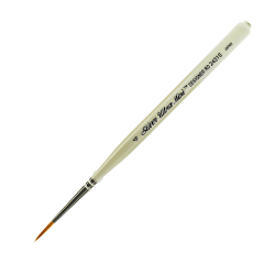 Silver Brush Ultra Mini Series Paint Brush, Size 7, Extra Long Liner, Taklon Filament, Pearl White