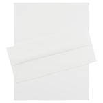 JAM Paper Strathmore Stationery Set, 8 1/2in x 11in, Bright White, Set Of 100 Sheets And 100 Envelopes