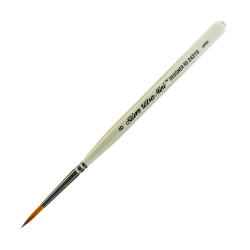 Silver Brush Ultra Mini Series Paint Brush, Size 12, Designer Round, Taklon Filament, Pearl White