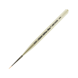 Silver Brush Ultra Mini Series Paint Brush, Size 3, Tear Drop, Taklon Filament, Pearl White