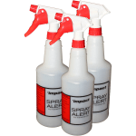 Spray Alert Spray Bottle - Leak Proof - 10.6in Height - 4.5in Width - 32 / Carton - White