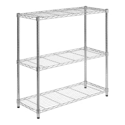 Safco Industrial Wire Shelving Starter Unit, 48inW x 24inD, Black