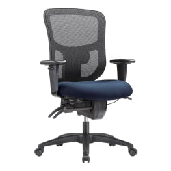 WorkPro 9500XL Series Big & Tall Ergonomic Mesh/Premium Fabric Mid-Back Chair, Black/Lime, BIFMA Compliant