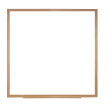 Ghent M2W Non-Magnetic Dry-Erase Whiteboard, Porcelain, 48 1/2in x 48 1/2in, Oak Wood Frame, Natural Finish