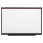 SKILCRAFT Total Erase Dry-Erase Whiteboard, 24in x 36in, Wood Frame With Mahogany Finish (AbilityOne 7110 01 622 2128)