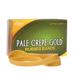 Alliance Rubber Pale Crepe Gold Rubber Bands, #107, 7in x 5/8in, 1 Lb, Box Of 60