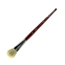 Silver Brush Mop Paint Brush, Size 12, Round Bristle, Goat Hair, Dark Red