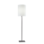 Adesso Liam Floor Lamp, 60-1/2inH, White Shade/Brushed Steel