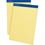 Ampad Perforated Ruled Pads, Letter Size, 50 Sheets, Ruled, Canary Yellow, Box Of 12