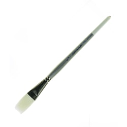 Silver Brush Silverwhite Series Short-Handle Paint Brush, 1/2in, Bright Bristle, Synthetic Taklon Filament, Multicolor