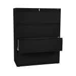 HON Brigade 800 42inW x 19-1/4inD Lateral 4-Drawer File Cabinet, Black