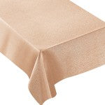 Amscan Metallic Fabric Table Cover, 60in x 84in, Rose Gold