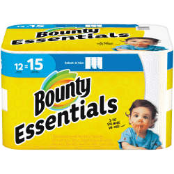 Bounty Select-A-Size 2-Ply Paper Towels, 78 Sheets Per Roll, Pack Of 12 Rolls