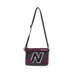 New Balance Legacy Shoulder Bag, 6-3/4inH x 9-5/16inW x 1-1/4inD, Black/Red