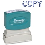 Xstamper One-Color Title Stamp, Pre-Inked, "Copy", Blue