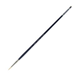 Silver Brush Bristlon Series Paint Brush, Size 1, Filbert Bristle, Synthetic, Deep Blue/Silver