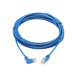 Tripp Lite Cat6 Ethernet Cable Right Angled UTP Slim Molded M/M Blue 15ft - 15 ft - 28 AWG - Blue