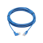 Tripp Lite Cat6 Ethernet Cable Right Angled UTP Slim Molded M/M Blue 15ft - 15 ft - 28 AWG - Blue