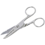 IDEAL Electricians Scissors w/Stripping Notch - 1.87in Cutting Length - 5in Overall Length - Carbon Steel Serrated Blade - 1 / Pack