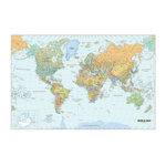 House of Doolittle Laminated World Map, 25in x 38in