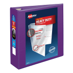 Avery Heavy-Duty View 3-Ring Binder With Locking One-Touch EZD Rings, 3in D-Rings, 39% Recycled, Purple