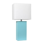 Lalia Home Lexington Table Lamp, 21inH, White/Aqua