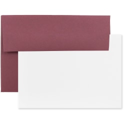 JAM Paper Stationery Set, 4 3/4in x 6 1/2in, Baby Pink/White, Set Of 25 Cards And Envelopes