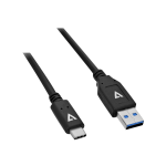 V7 - USB cable - 24 pin USB-C (M) reversible to USB Type A (M) reversible - USB 3.1 - 3 ft - black