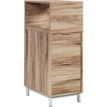 Sauder Bergen Circle Commercial Office 24inD Vertical 2-Drawer File Cabinet Tower With Open, Kiln Acacia