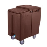 Cambro SlidingLid Ice Caddy, Tall, 175-Lb Capacity, Dark Brown