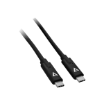 V7 - USB cable - 24 pin USB-C (M) reversible to 24 pin USB-C (M) reversible - 6 ft - black