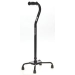 Medline Guardian Bariatric Quad Cane, Large Base, Black