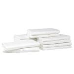 1888 Mills Naked Standard Queen Pillowcases, 42in x 36in, White, Pack Of 72 Pillowcases