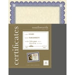 Southworth Foil Enhanced Preprinted Certificate Refills, 8 1/2in x 11in, Ivory/Silver/Blue, Pack Of 15