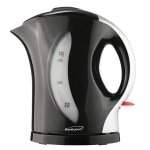 Brentwood 1.7-Liter Cordless Plastic Tea Kettle, Black/Silver