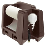 Cambro Soap Dispenser And Paper Towel Roll Holder For Camtainer, 14-3/8inH x 10-1/8inW x 19-3/8inD, Dark Brown