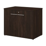 Bush Business Furniture Office 500 36inW Storage Cabinet With Doors, Black Walnut, Standard Delivery