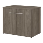 Bush Business Furniture Office 500 36inW Storage Cabinet With Doors, Modern Hickory, Standard Delivery