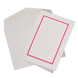 JAM Paper Thank You Card Set, Silver Stardream with Silver Border, Set Of 25 Cards And 25 Envelopes