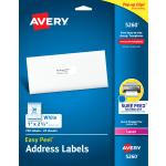 Avery Easy Peel Permanent Laser Address Labels, 1in x 2 5/8in, FSC Certified, White, Pack Of 750